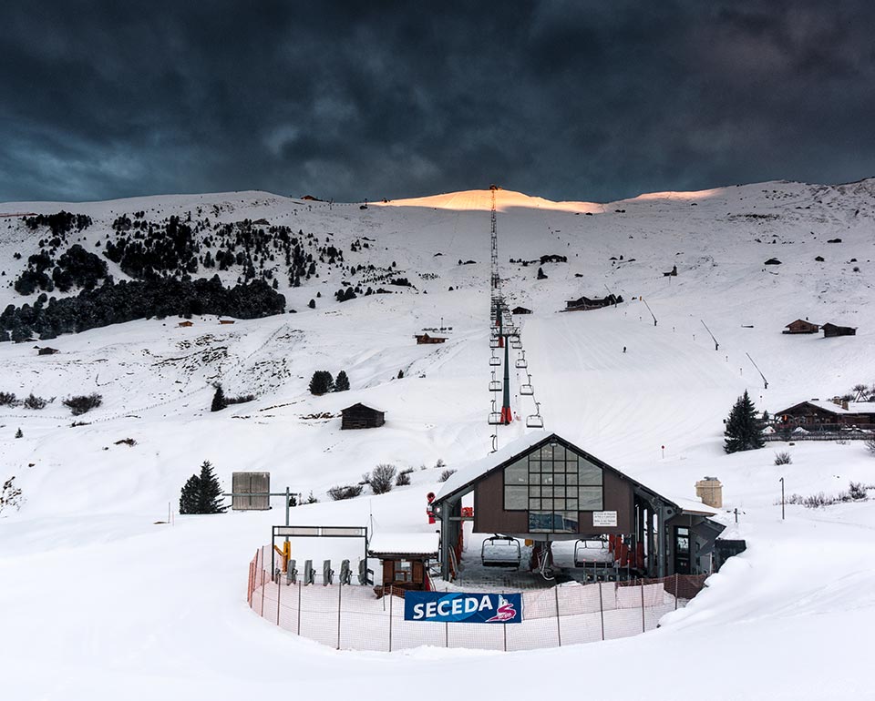Winter - Liftanlagen - Seceda Seilbahnen in Gröden - Dolomiten