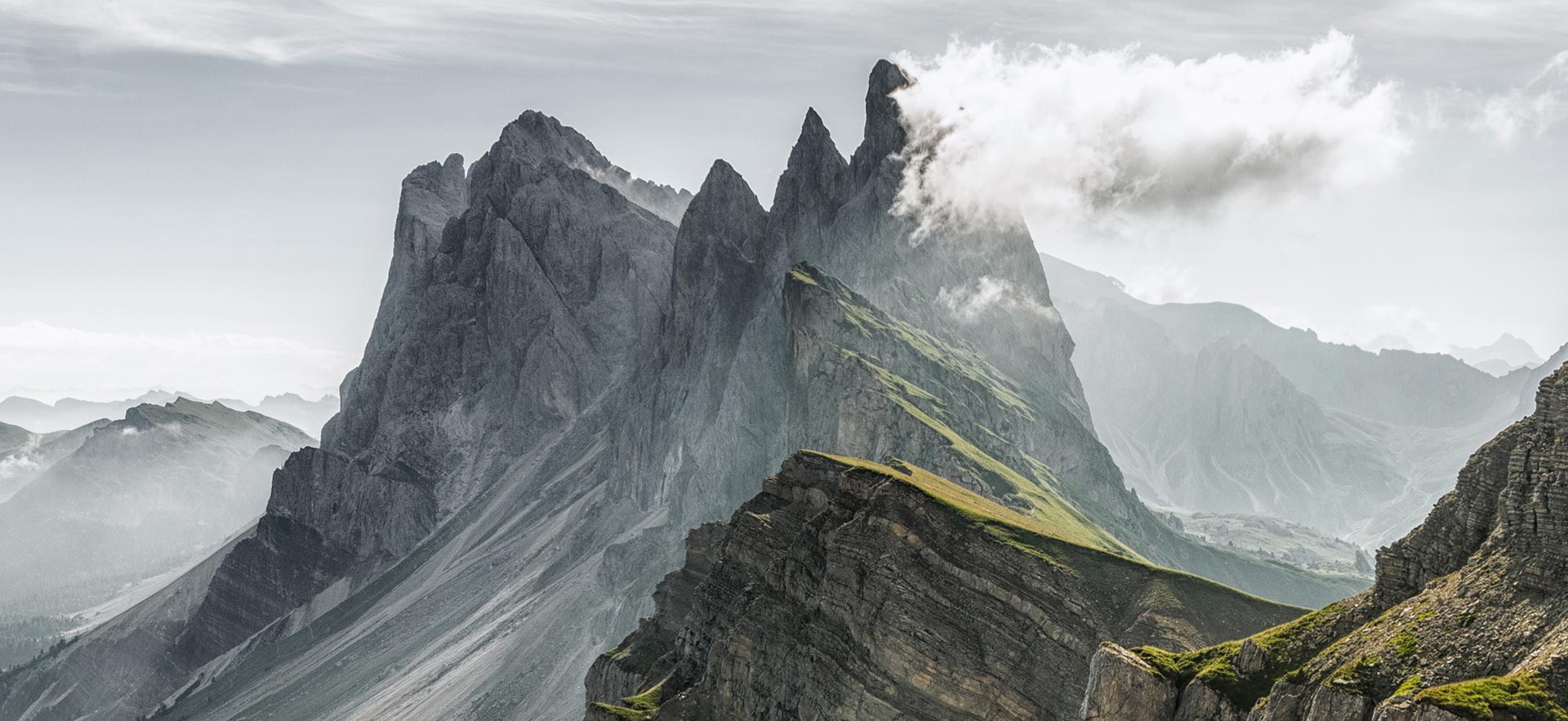 Instagram hotspot Seceda in Ortisei in Val Gardena - Italy