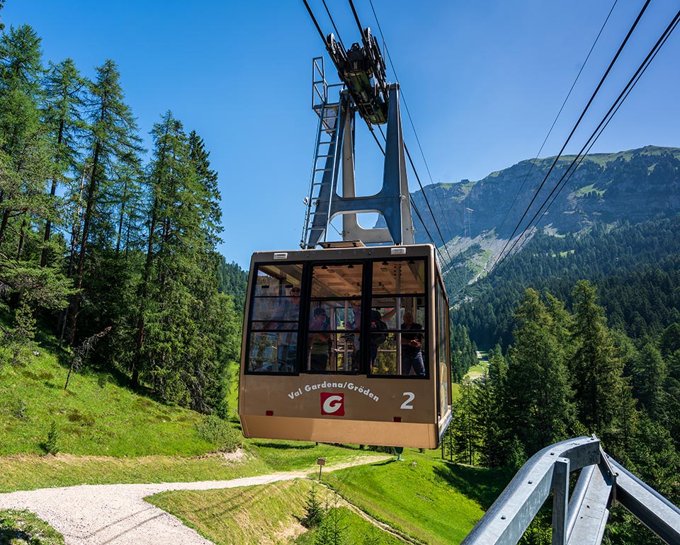 Liftanlagen - Seceda in St. Ulrich in Gröden in den Dolomiten