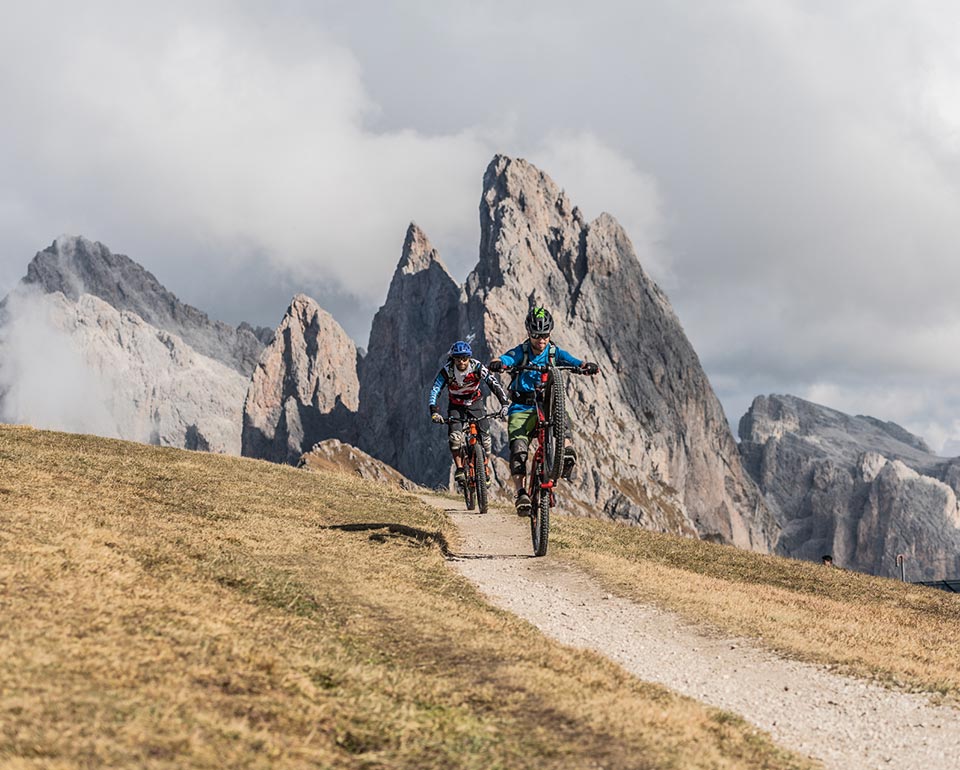 Mountain bike and MTB-tours - Seceda in Ortisei in Val Gardena
