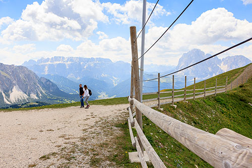 Hiking - Cableways Seceda in Ortisei in Val Gardena