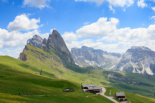 Seceda in St. Ulrich in Gröden in den Dolomiten - Südtirol