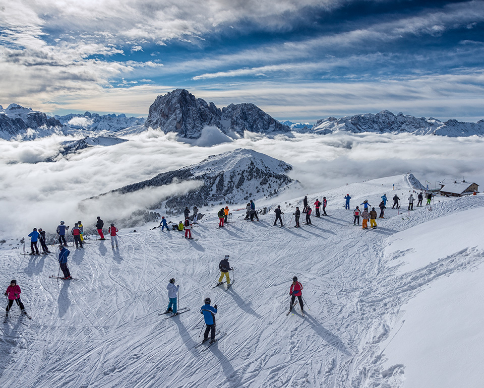 Discover the winter at Seceda in Ortisei in Val Gardena in the heart of the Dolomites